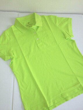 RENWICK Golf Pima Cotton Polo Shirt Size M L Short Sleeve Solid Pique Lime $90